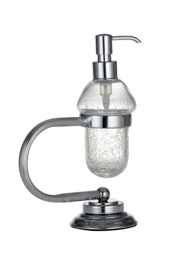 Плитка Boheme Murano Дозатор MURANO для жидкого мыла настольный хром  поверхность глянец