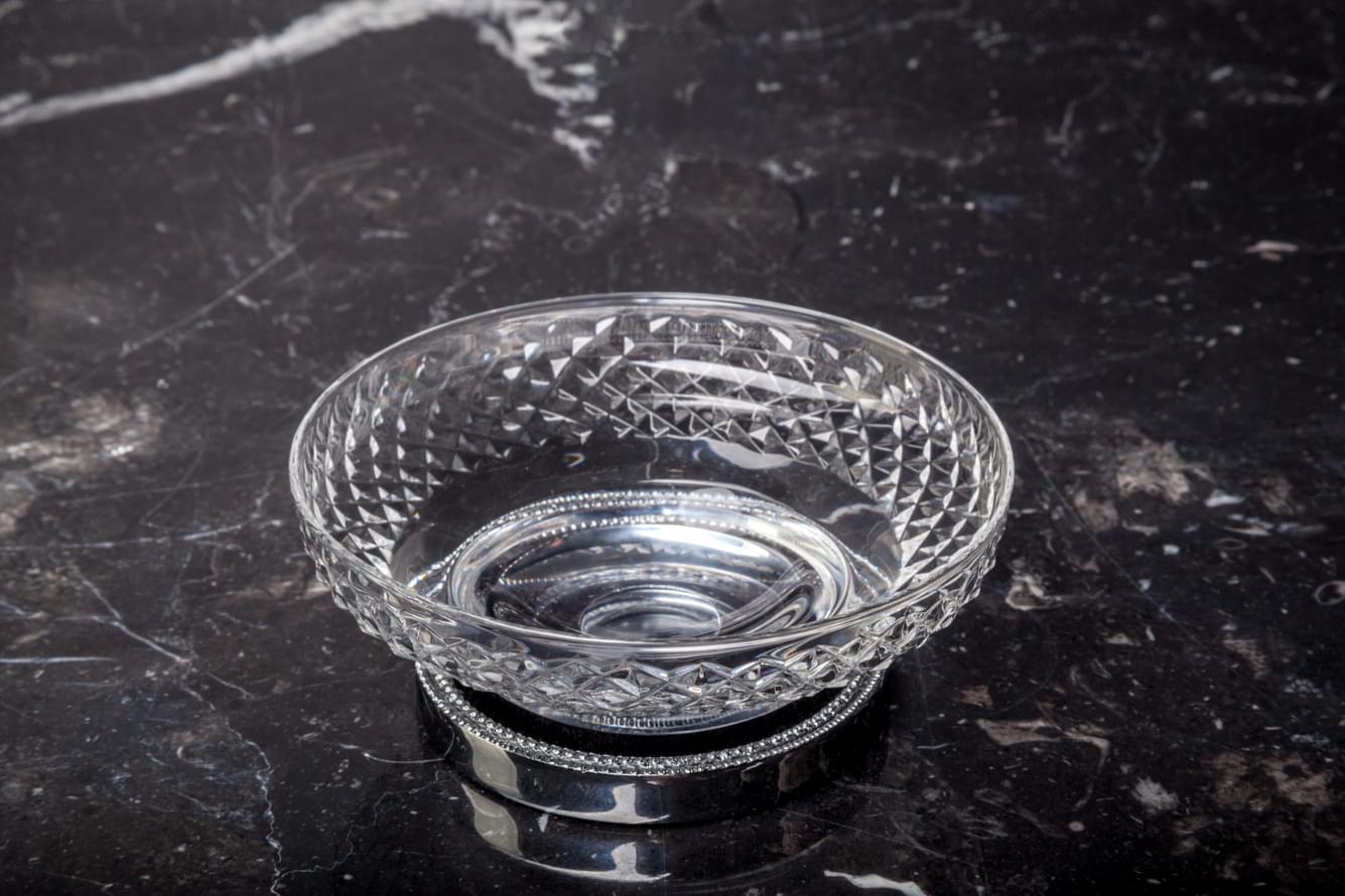 Плитка Boheme Murano Мыльница MURANO CRISTAL настольная хром  поверхность глянец