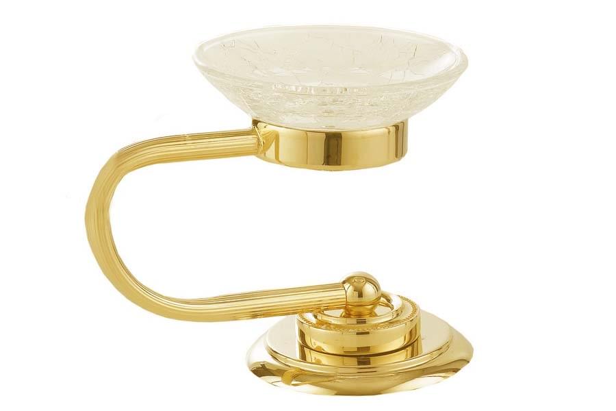 Плитка Boheme Murano Мыльница MURANO настольная золото  поверхность глянец