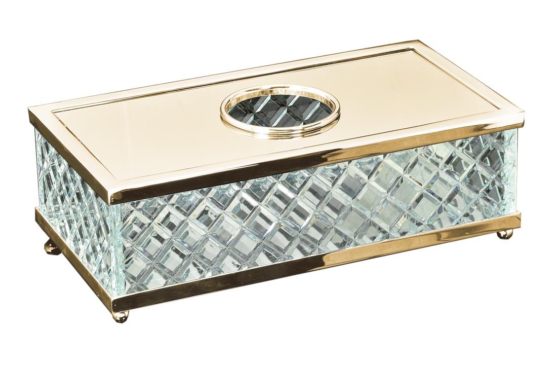 Плитка Boheme Murano Салфетница MURANO CRISTAL настольная золото  поверхность глянец