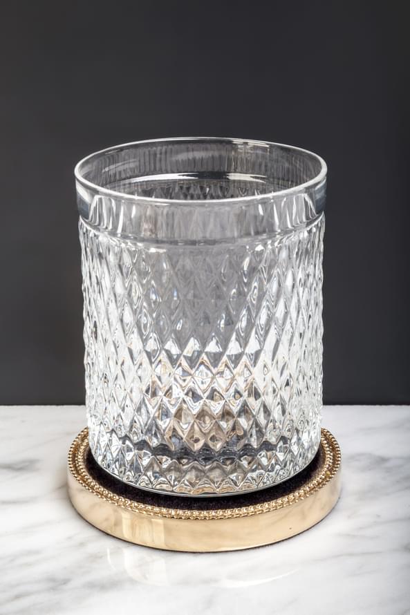 Плитка Boheme Murano Стакан MURANO CRISTAL настольный золото  поверхность глянец