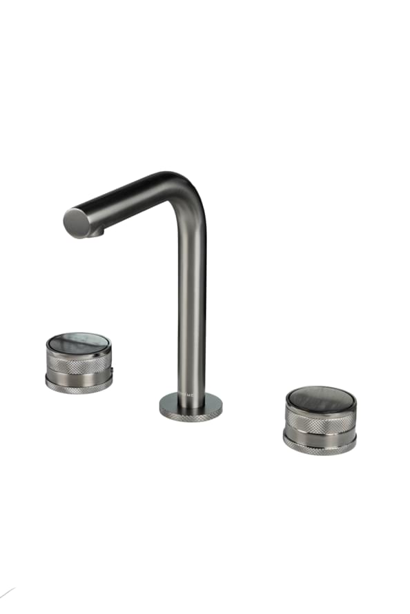 Плитка Boheme Prestige Смеситель PRESTIGE для раковины на 3 отверстия оружейная сталь  поверхность брашированная