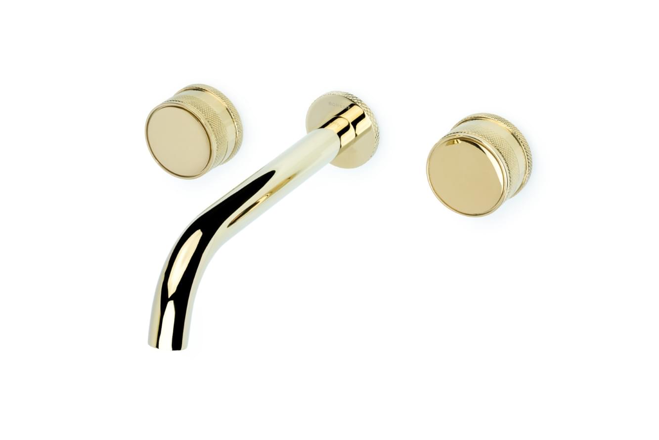 Плитка Boheme Prestige Смеситель PRESTIGE для раковины настенный с внутренней частью золото  поверхность глянец