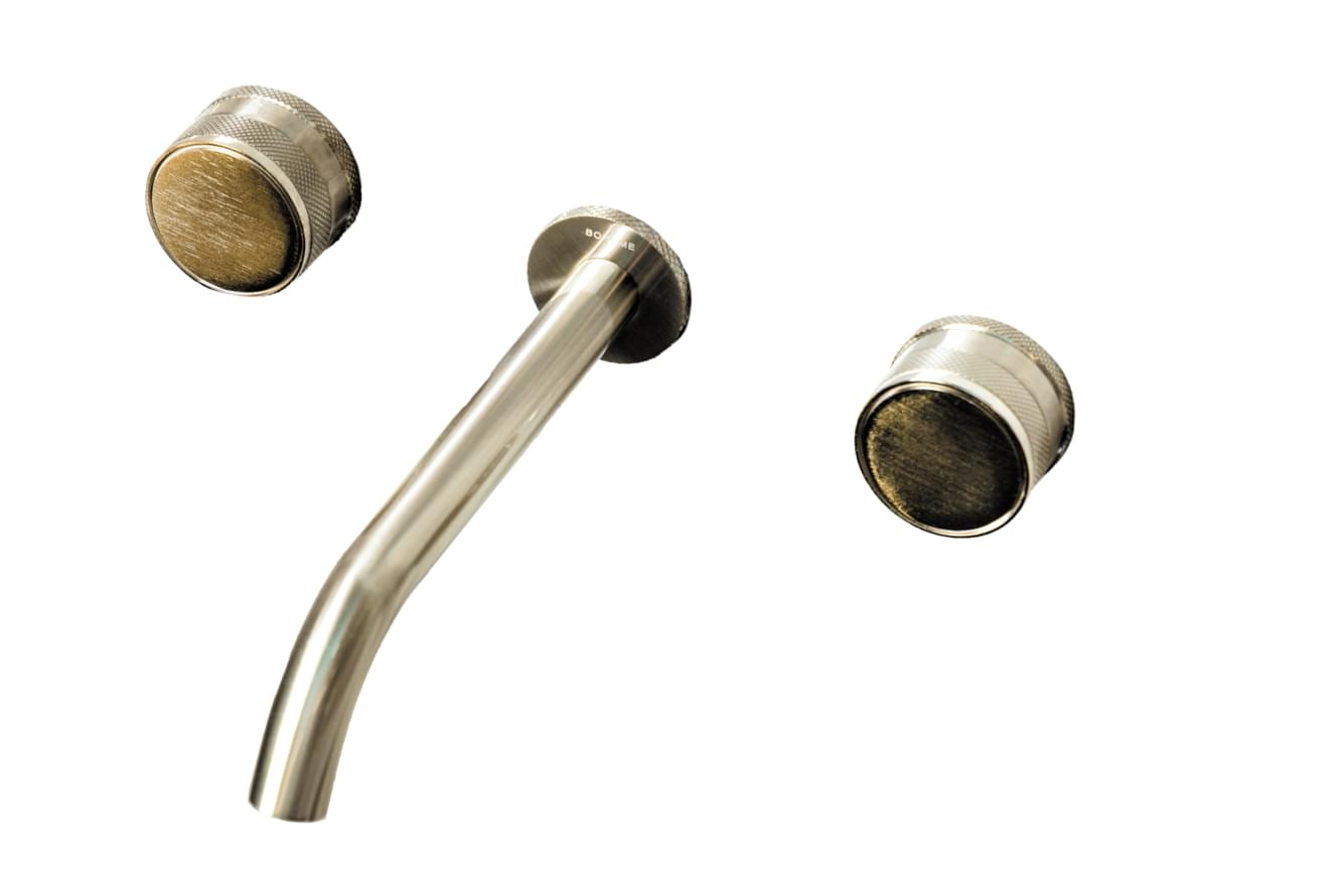 Плитка Boheme Prestige Смеситель PRESTIGE для раковины настенный с внутренней частью никель  поверхность брашированная