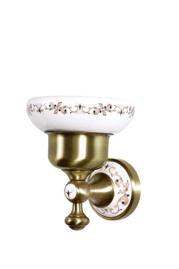 Плитка Boheme Provanse Мыльница PROVANSE бронза/белый  поверхность глянец