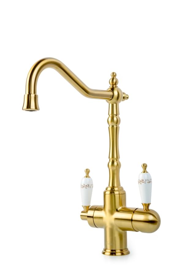Плитка Boheme Provanse Смеситель PROVANCE для кухни двухрычажный с керамической ручкой бронза  поверхность глянец