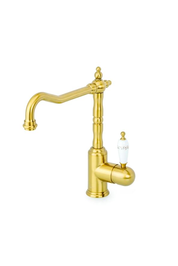 Плитка Boheme Provanse Смеситель PROVANCE для кухни с керамической ручкой бронза  поверхность глянец