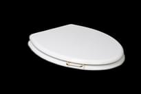 Плитка Boheme Puro Сиденье для унитаза PURO массив белый/золото поверхность глянец