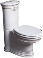 Плитка Boheme Puro Унитаз PURO напольный с бачком без сиденья белый/золото поверхность глянец