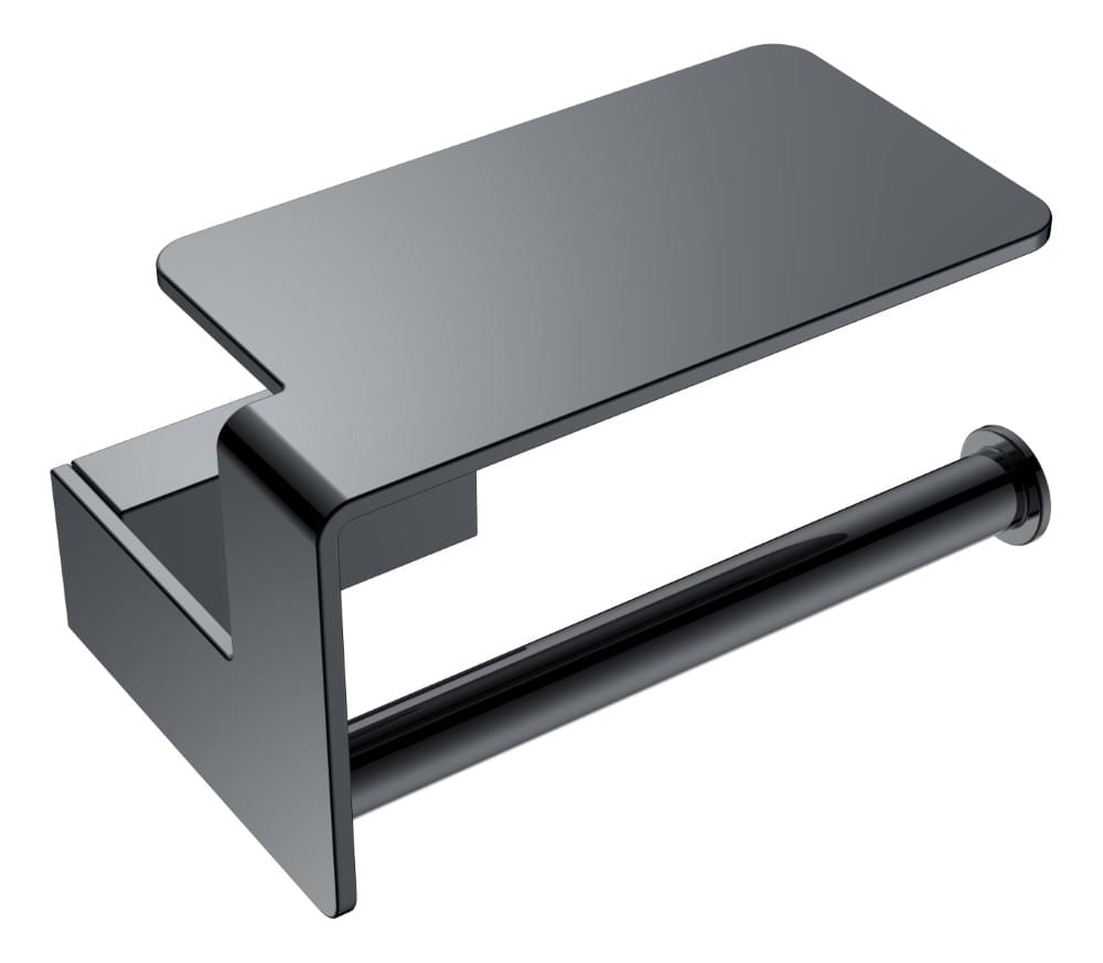 Плитка Boheme Q Держатель Q для т/б с полкой оружейная сталь  поверхность глянец