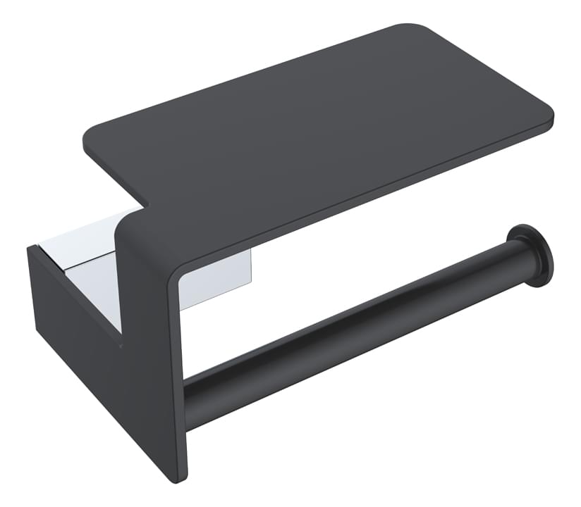 Плитка Boheme Q Держатель Q для т/б с полкой хром/черный  поверхность микс