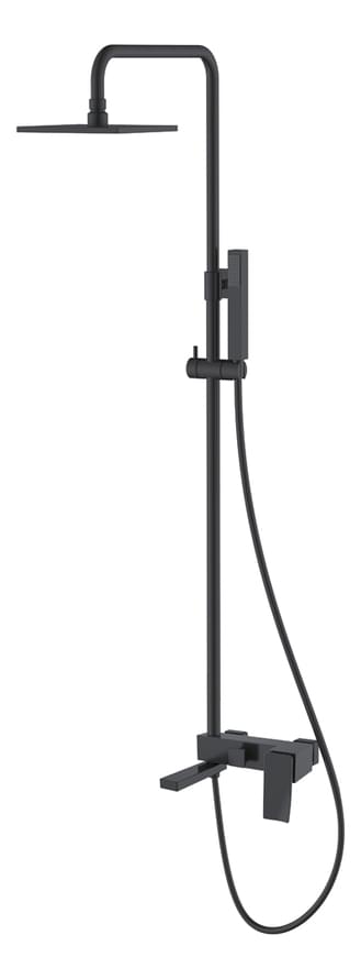 Плитка Boheme Q Душевая колонна Q 2 черный матовый  поверхность матовая