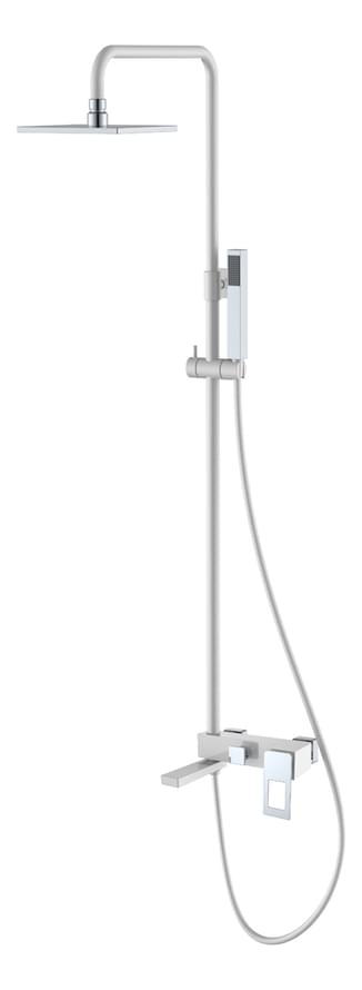 Плитка Boheme Q Душевая колонна Q белый/хром  поверхность глянец