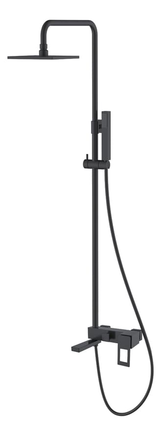 Плитка Boheme Q Душевая колонна Q черный матовый  поверхность матовая