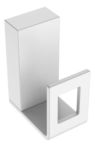 Плитка Boheme Q Крючок Q белый матовый  поверхность матовая