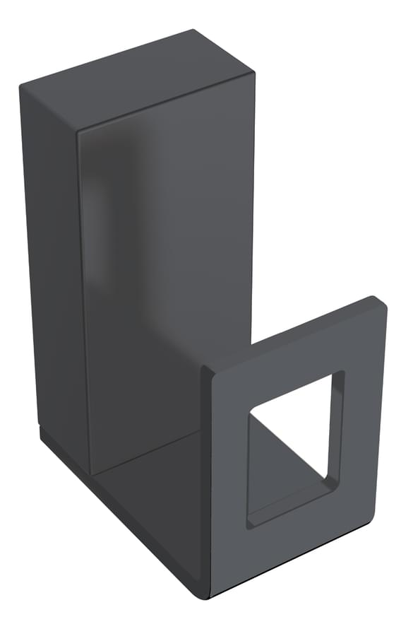 Плитка Boheme Q Крючок Q черный матовый  поверхность матовая