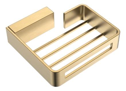 Плитка Boheme Q Мыльница Q золото брашированное  поверхность брашированная