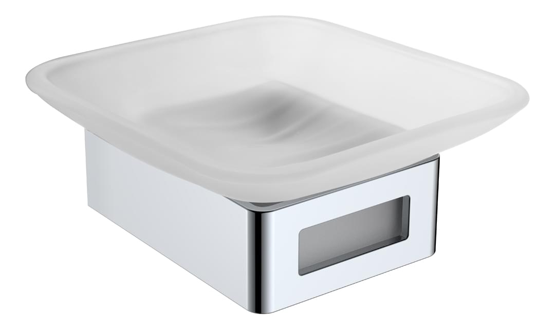 Плитка Boheme Q Мыльница Q стекло хром  поверхность глянец