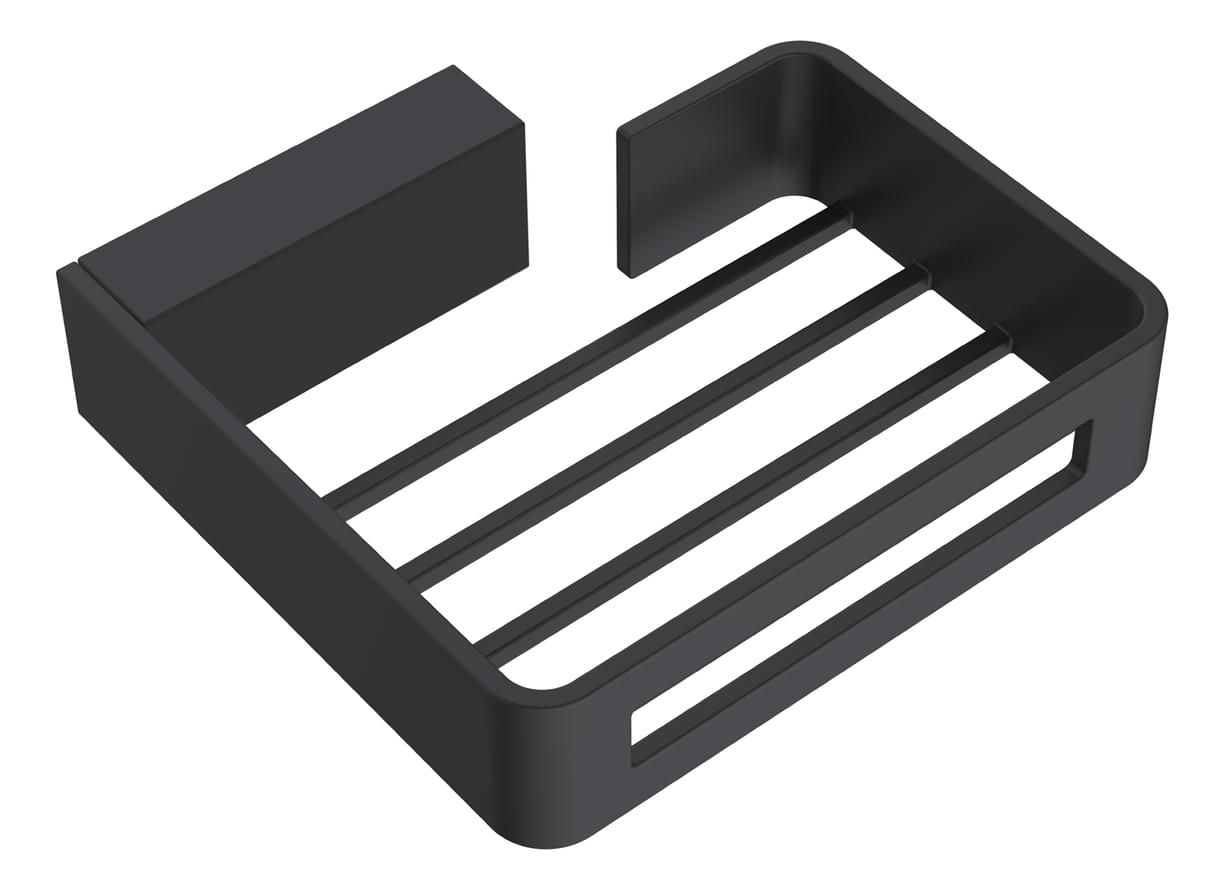 Плитка Boheme Q Мыльница Q черный матовый  поверхность матовая