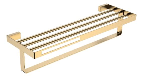 Плитка Boheme Q Полка Q для полотенец золото брашированное  поверхность брашированная