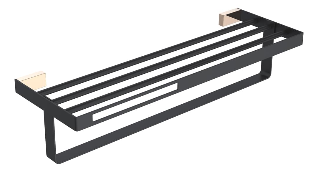 Плитка Boheme Q Полка Q для полотенец золото/черный  поверхность микс