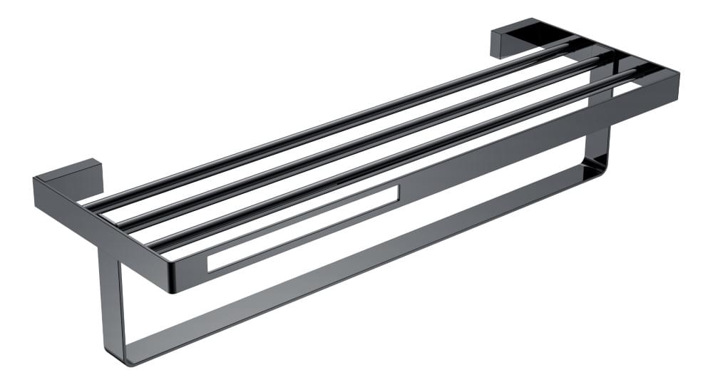 Плитка Boheme Q Полка Q для полотенец оружейная сталь  поверхность глянец