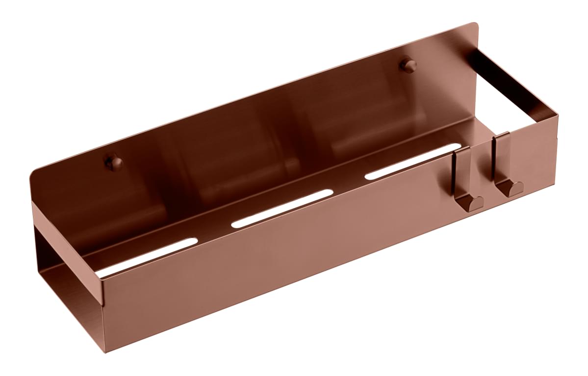 Плитка Boheme Q Полка Q с 2 крючками бронза брашированная  поверхность брашированная