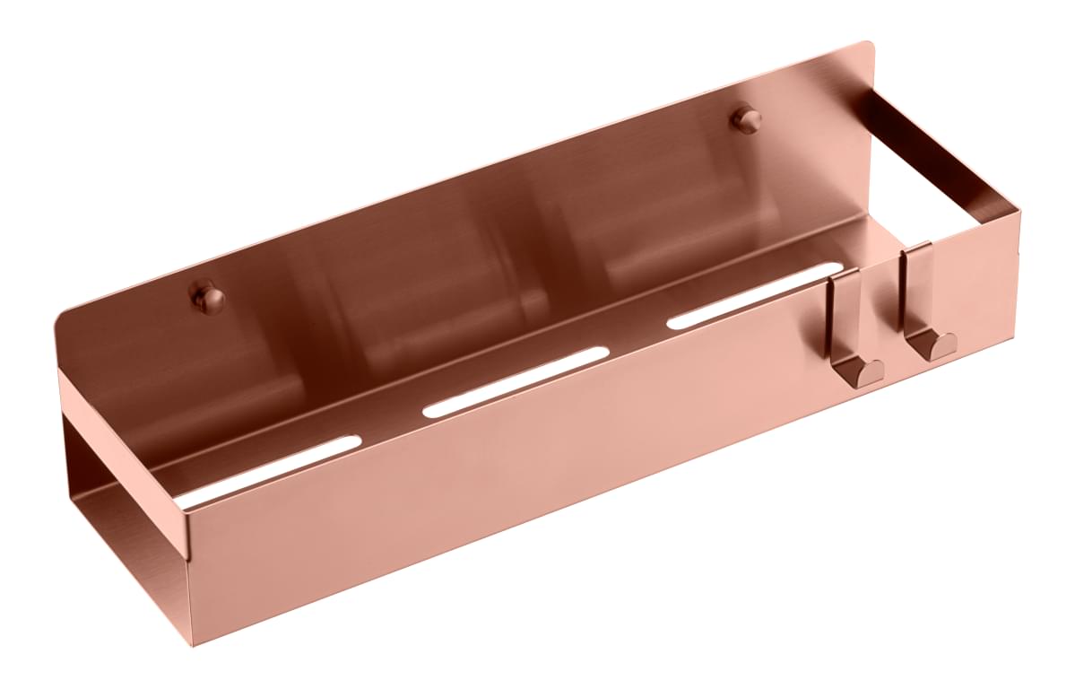 Плитка Boheme Q Полка Q с 2 крючками медь  поверхность брашированная