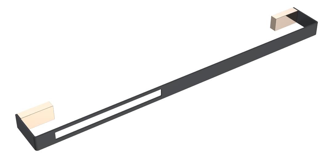 Плитка Boheme Q Полотенцедержатель Q 60см золото/черный  поверхность микс