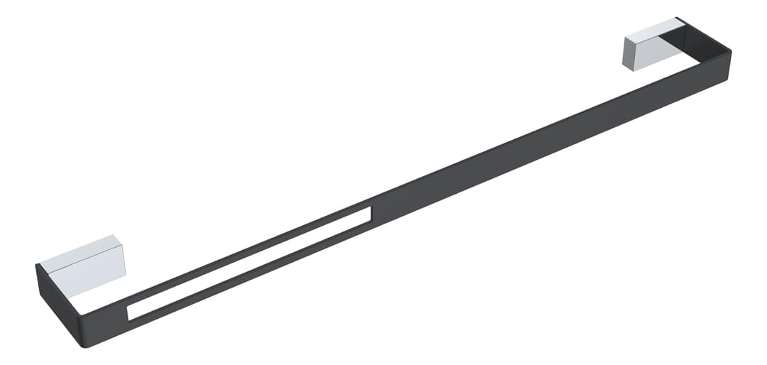 Плитка Boheme Q Полотенцедержатель Q 60см хром/черный  поверхность микс