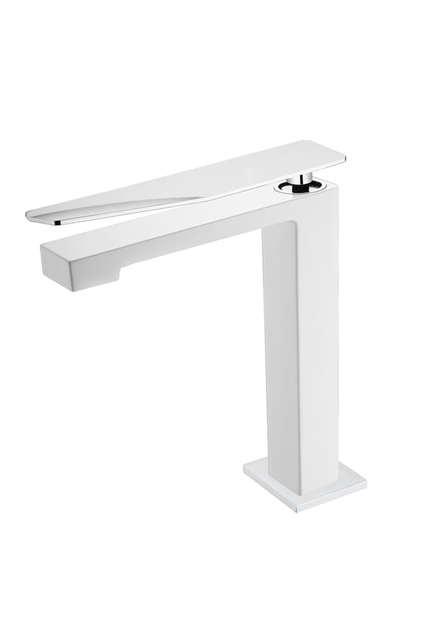 Плитка Boheme Q Смеситель Q 2 для раковины высокий белый/хром  поверхность глянец