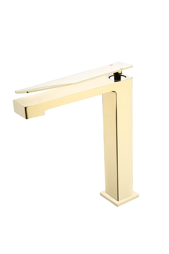 Плитка Boheme Q Смеситель Q 2 для раковины высокий золото  поверхность глянец