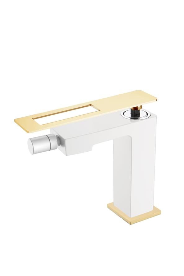 Плитка Boheme Q Смеситель Q для биде белый/золото  поверхность глянец