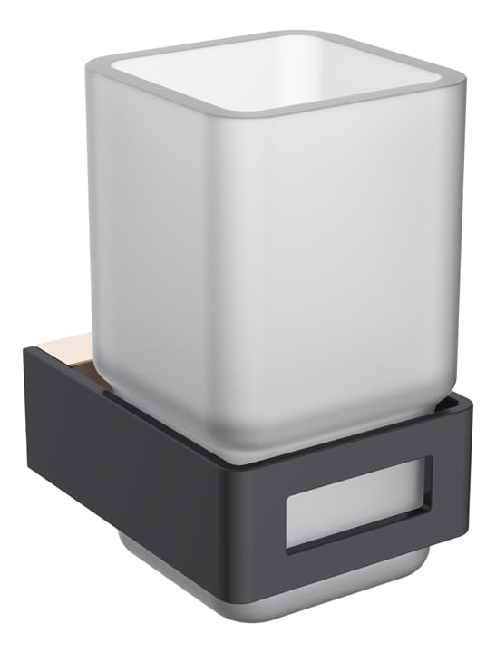 Плитка Boheme Q Стакан Q для зубных щеток золото/черный  поверхность микс