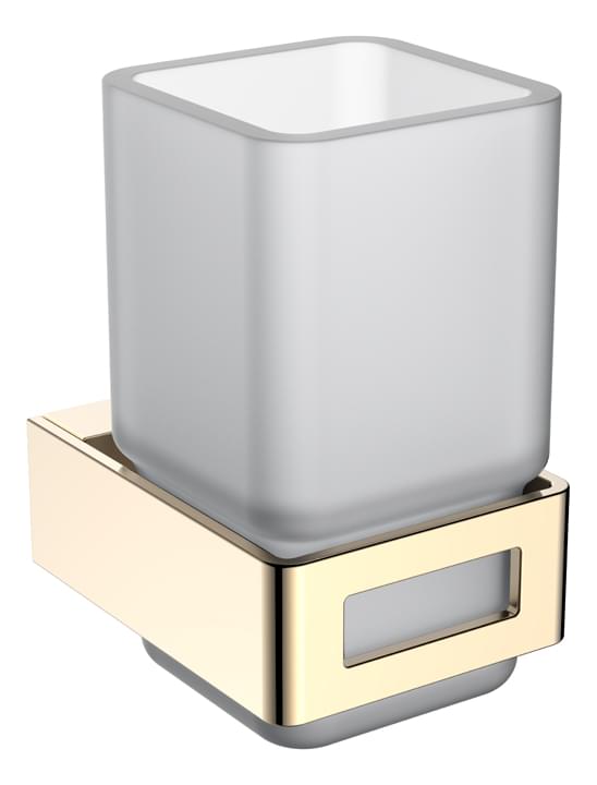 Плитка Boheme Q Стакан Q для зубных щеток золото  поверхность глянец