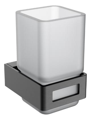 Плитка Boheme Q Стакан Q для зубных щеток оружейная сталь брашированная  поверхность брашированная