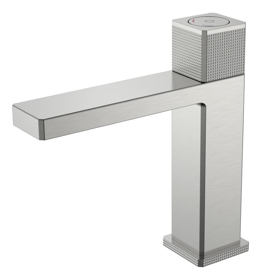 Плитка Boheme Quad Смеситель QUAD для раковины автоматический никель  поверхность брашированная