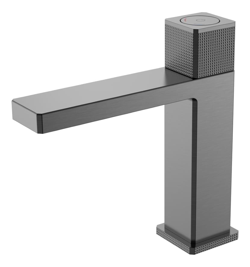 Плитка Boheme Quad Смеситель QUAD для раковины автоматический оружейная сталь брашированная  поверхность брашированная