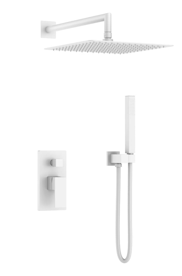 Плитка Boheme Qubic Душевая система QUBIC встроенная белый матовый  поверхность матовая