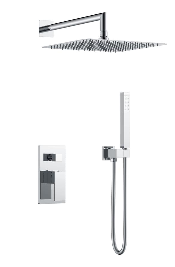 Плитка Boheme Qubic Душевая система QUBIC встроенная хром  поверхность глянец