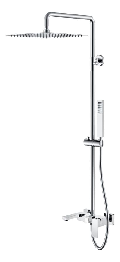 Плитка Boheme Qubic Душевая система QUBIC с изливом хром  поверхность глянец