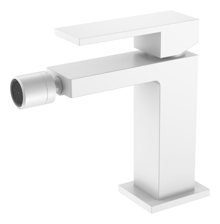 Плитка Boheme Qubic Смеситель QUBIC для биде белый матовый  поверхность матовая