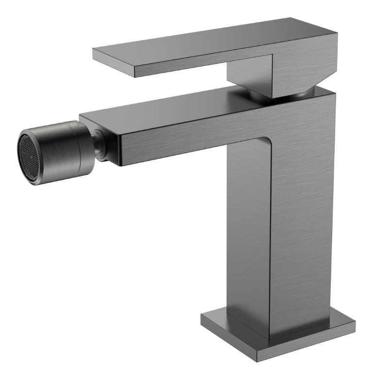 Плитка Boheme Qubic Смеситель QUBIC для биде оружейная сталь брашированная  поверхность брашированная