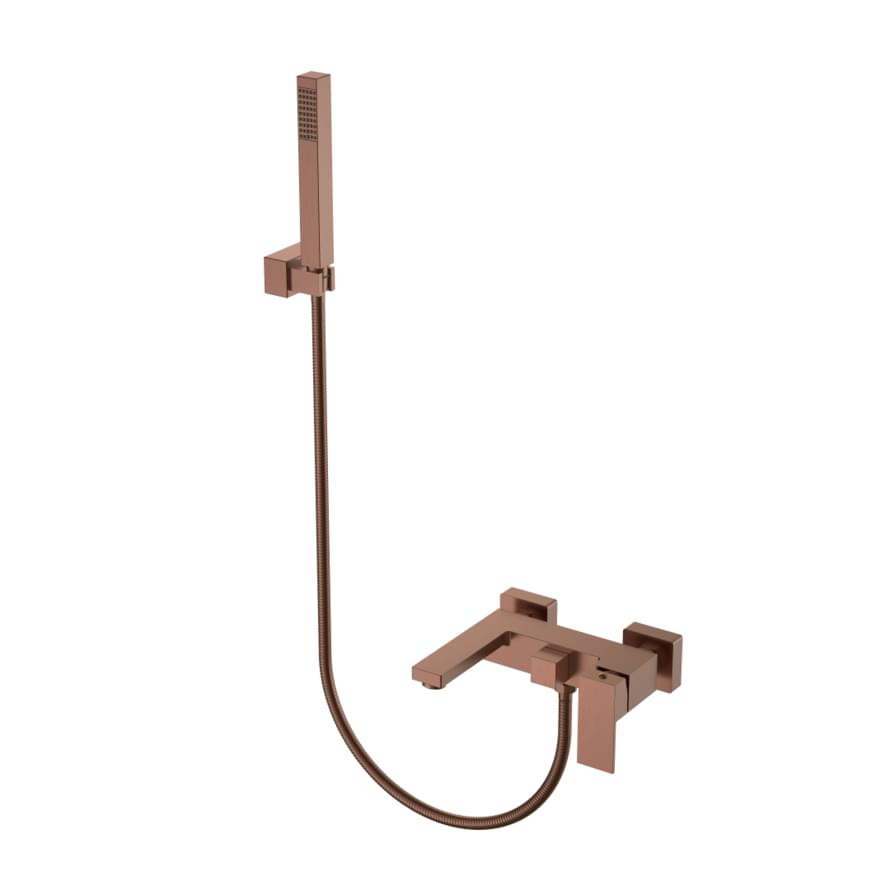 Плитка Boheme Qubic Смеситель QUBIC для ванны с лейкой бронза  поверхность брашированная