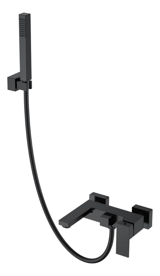 Плитка Boheme Qubic Смеситель QUBIC для ванны с лейкой черный матовый  поверхность матовая