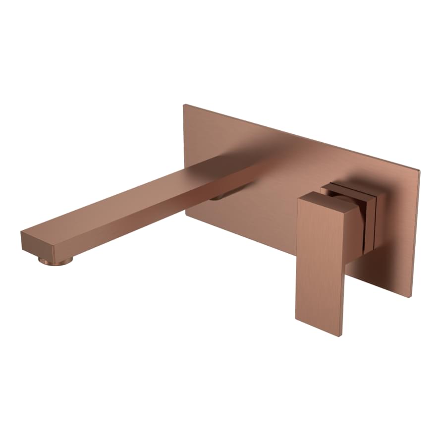 Плитка Boheme Qubic Смеситель QUBIC для раковины настенный бронза брашированная  поверхность брашированная