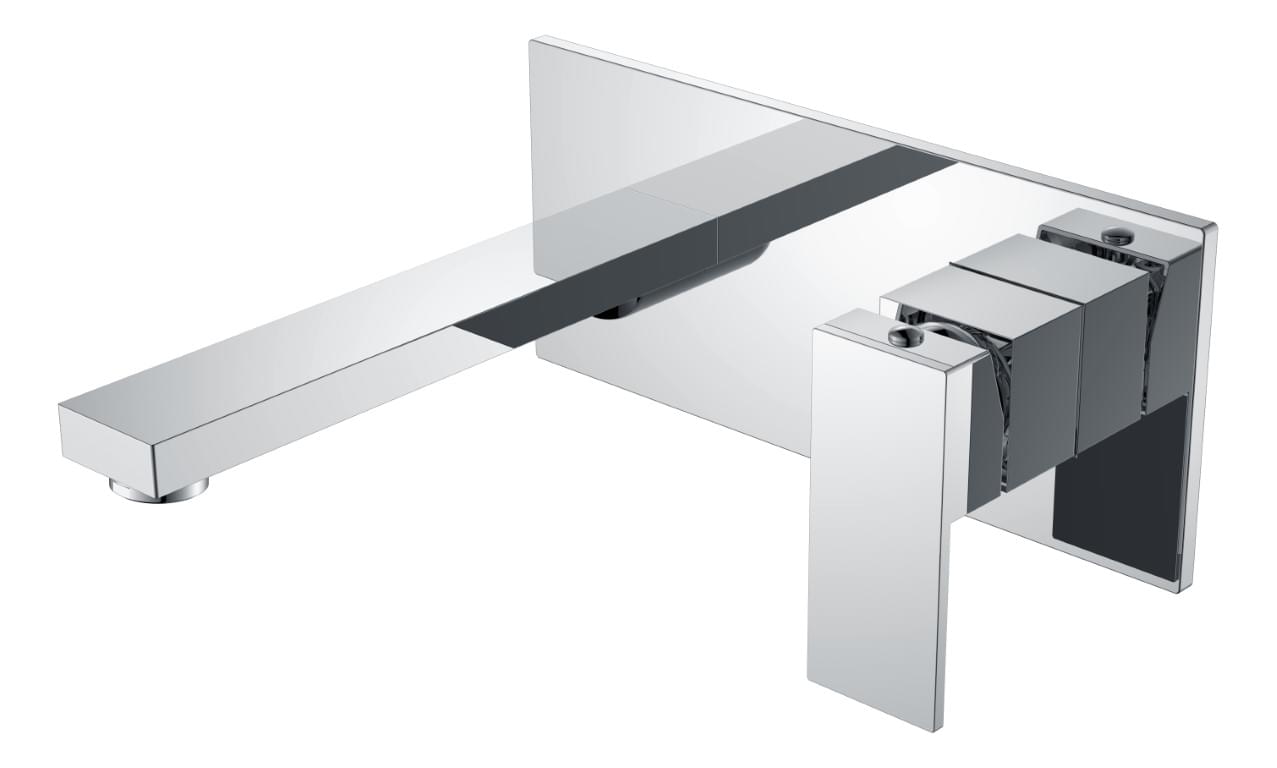 Плитка Boheme Qubic Смеситель QUBIC для раковины настенный хром  поверхность глянец