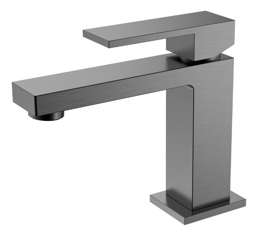 Плитка Boheme Qubic Смеситель QUBIC для раковины оружейная сталь брашированная  поверхность брашированная