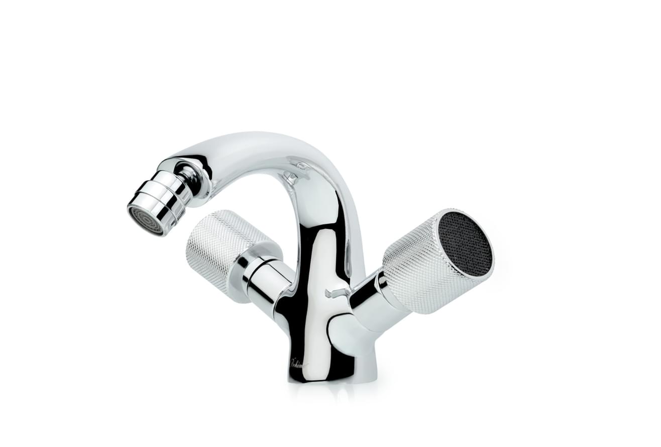 Плитка Boheme Royal Смеситель ROYAL CRISTAL BLACK для биде хром/черный  поверхность глянец