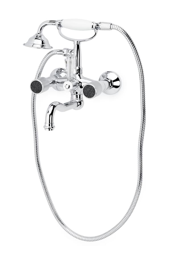 Плитка Boheme Royal Смеситель ROYAL CRISTAL BLACK для ванны хром/черный  поверхность глянец